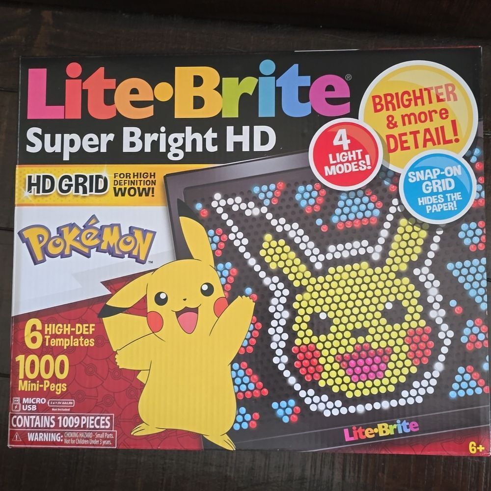 Lite-Brite Super Bright HD Pokémon Set NEW